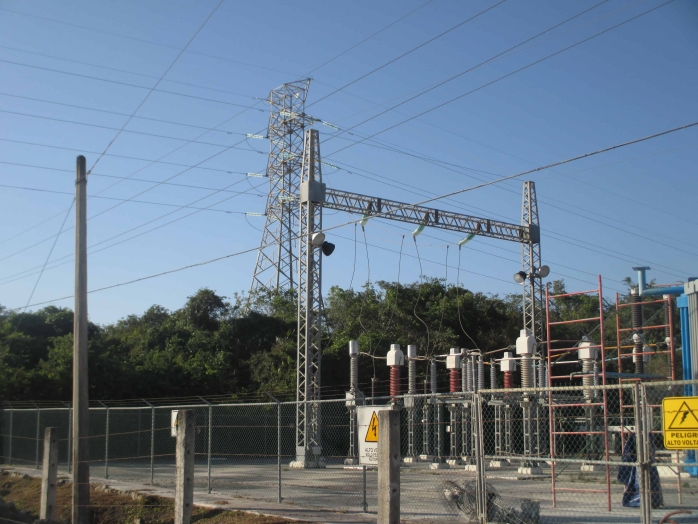 Electricity transmission and distribution network, Mexico.